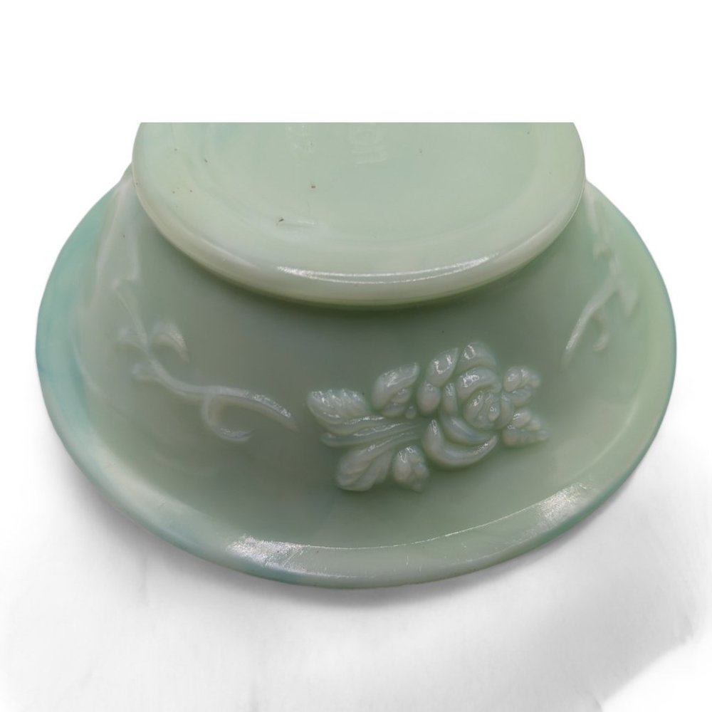 Vintage Avon Jadeite Green Slag Glass Bowls Set of 4 1970's - Picture 6 of 11
